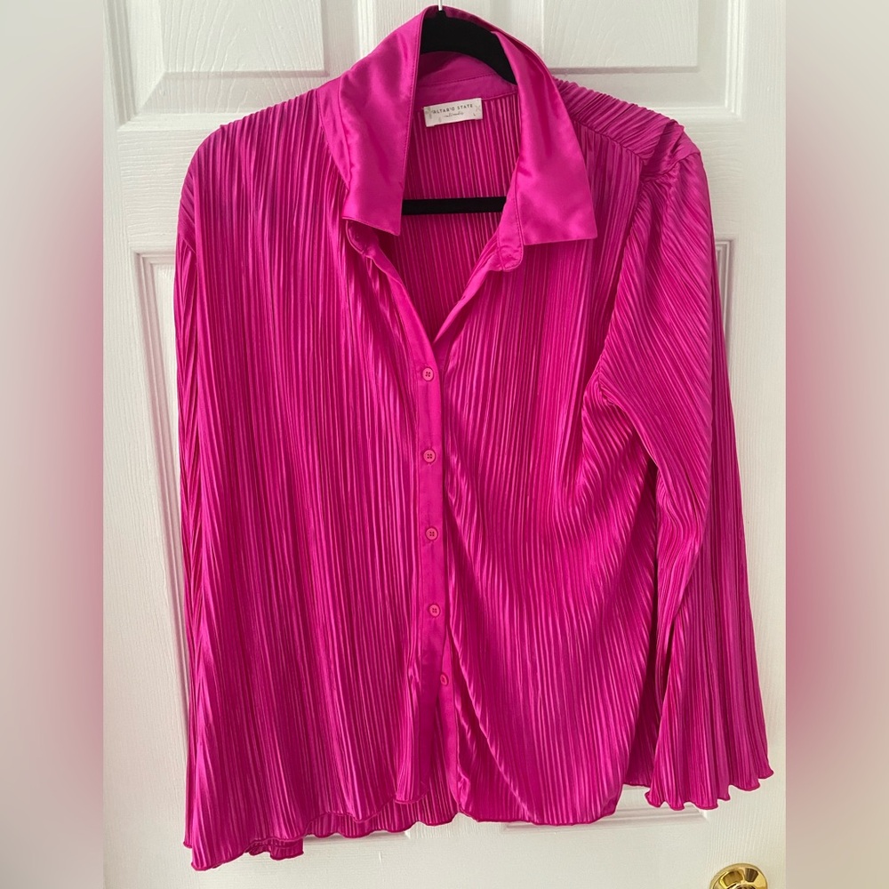 Satin ruched blouse